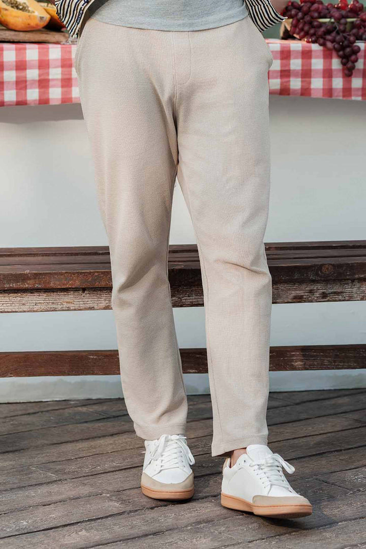 Basic Textured Trousers