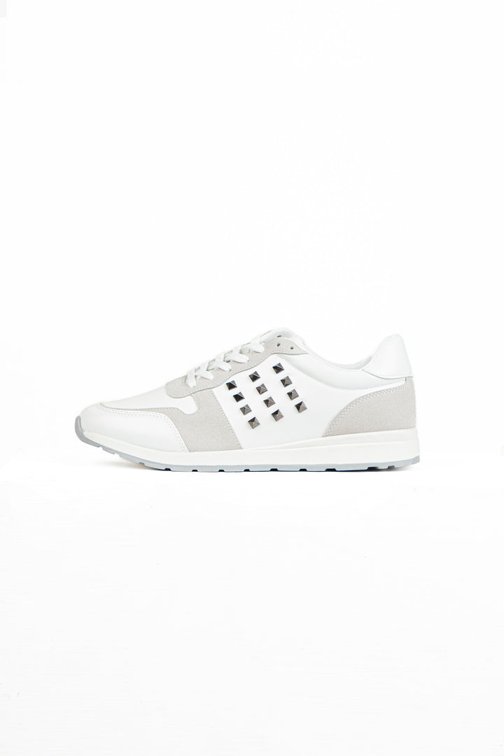 Studded Sneakers White