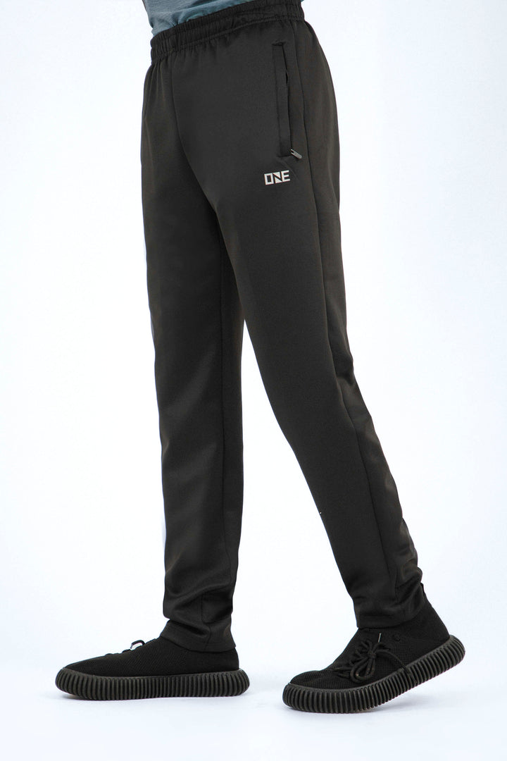 Open Hem Pants Black/Grey