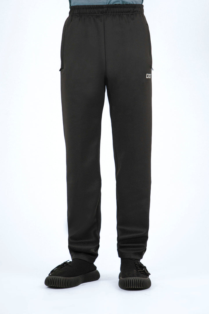 Open Hem Pants Black/Grey