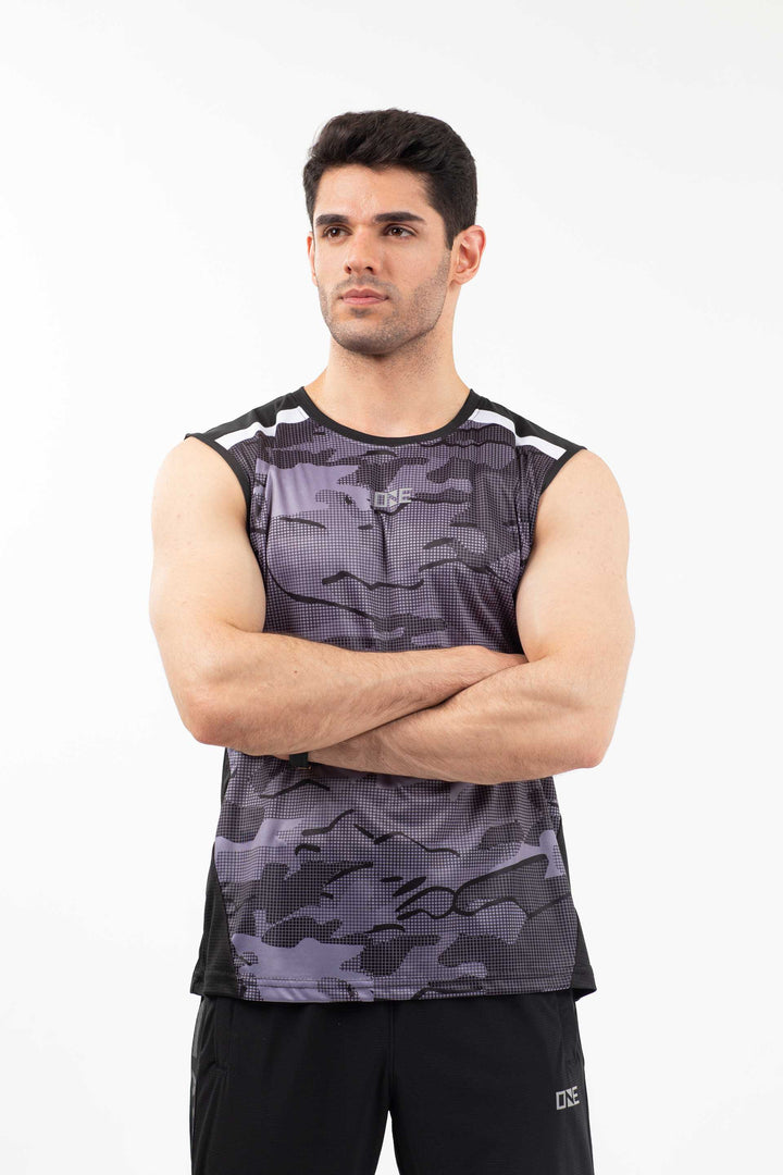 Sleeveless Tee Grey