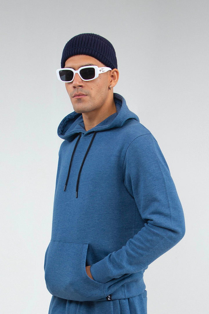 Premium Textured Hoodie Navy