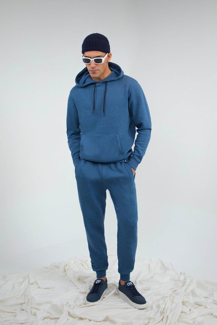 Premium Textured Hoodie Navy