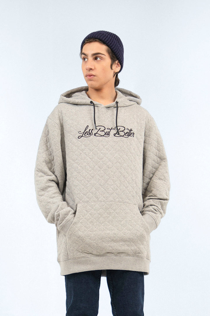 Comfort Emb-Hoodie Grey