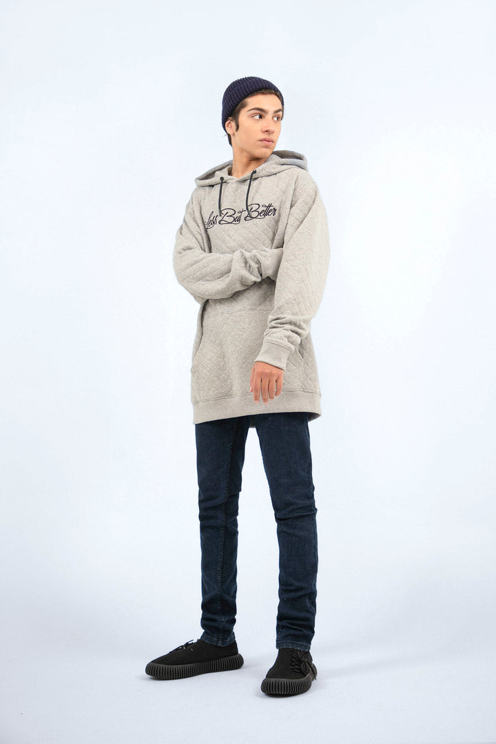 Comfort Emb-Hoodie Grey