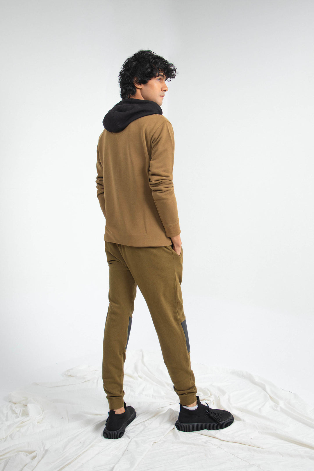 Embossed Hoodie Olive