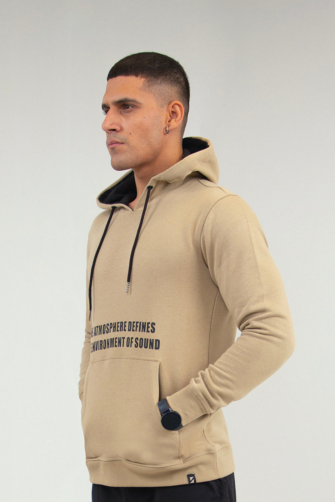 Music Hoodie Beige