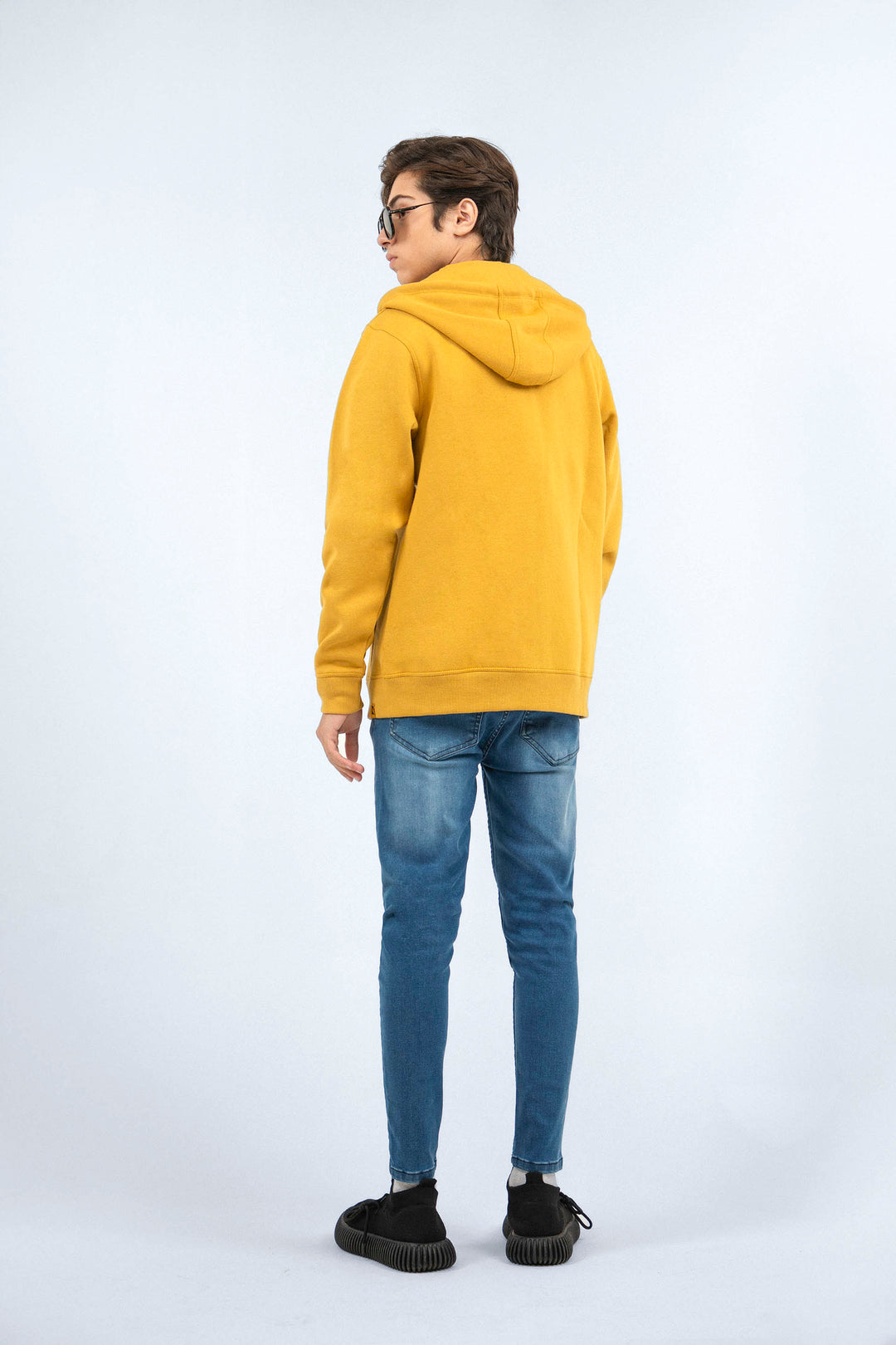 Basic Zipper Hoodie Mustard