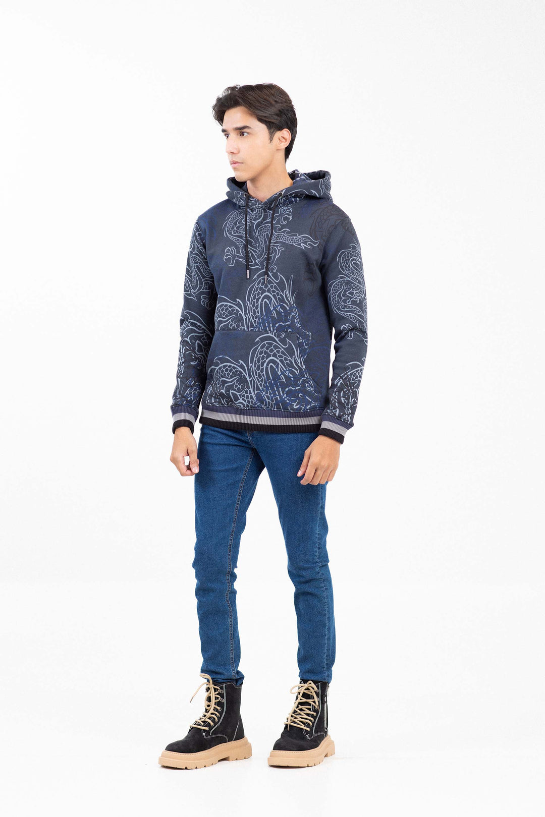 Printed Pullover Hoodie