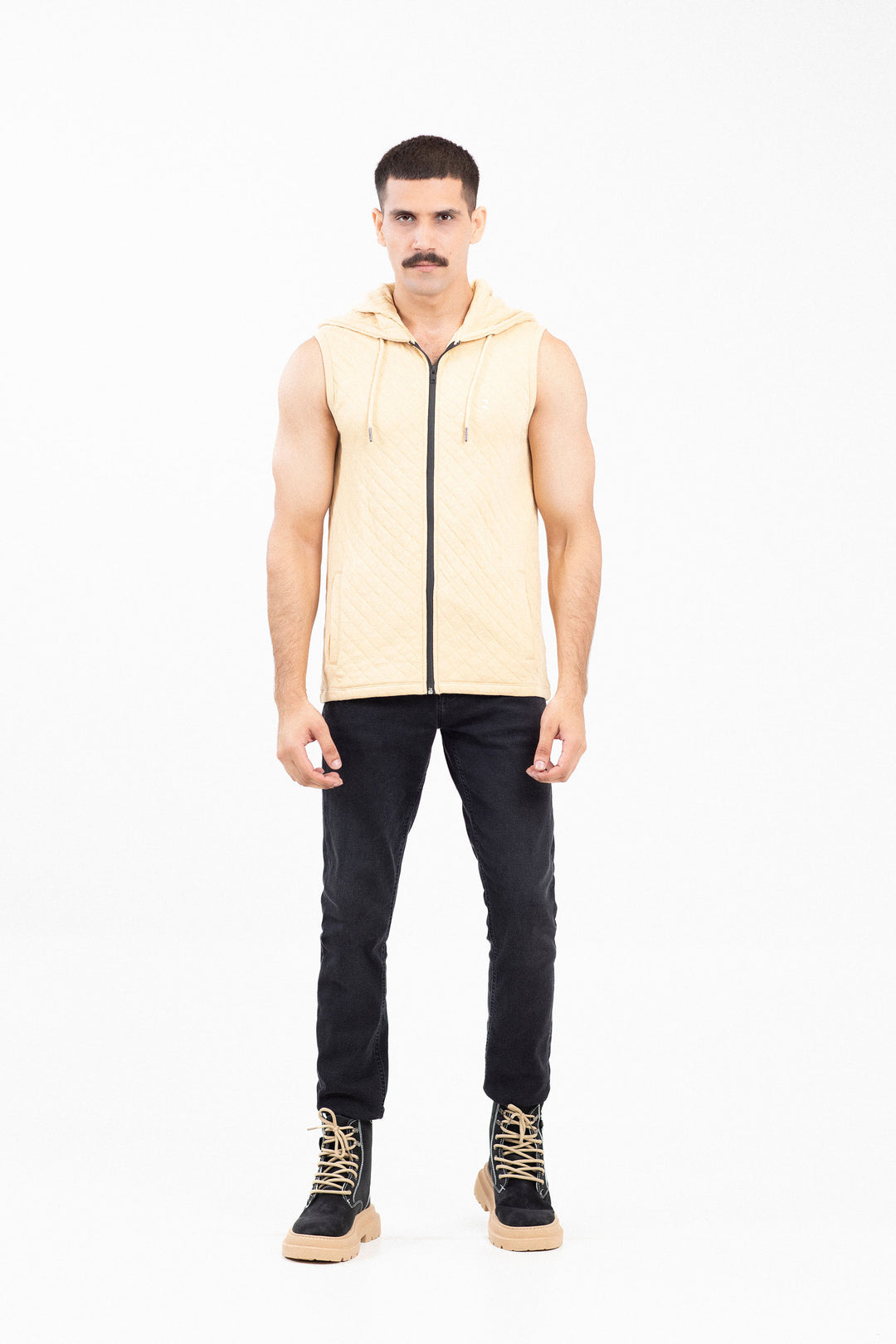 Sleeveless Zipper hoodie