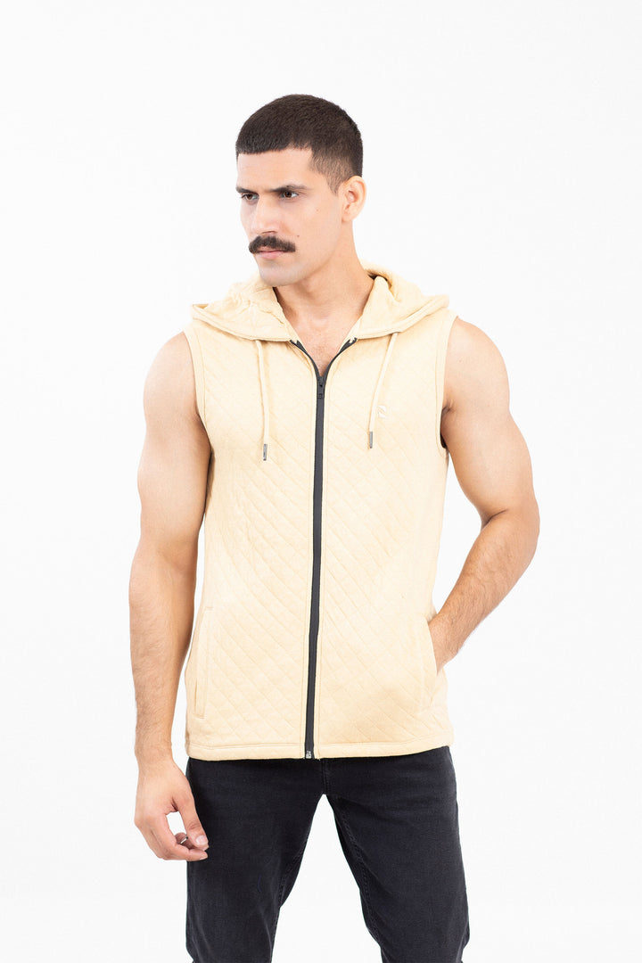 Sleeveless Zipper hoodie