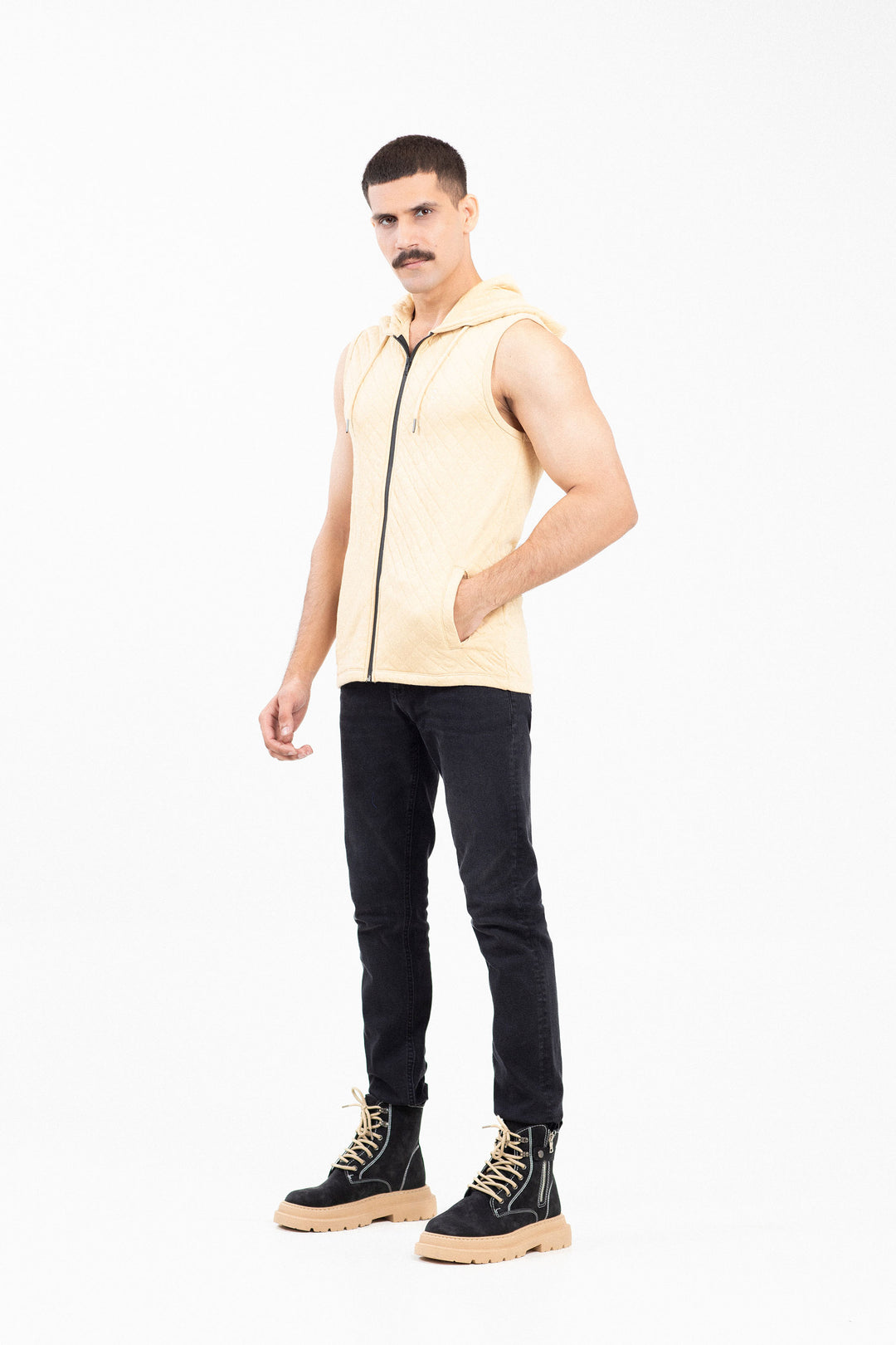 Sleeveless Zipper hoodie