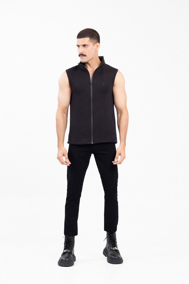 Sleeveless Mockneck Zipper