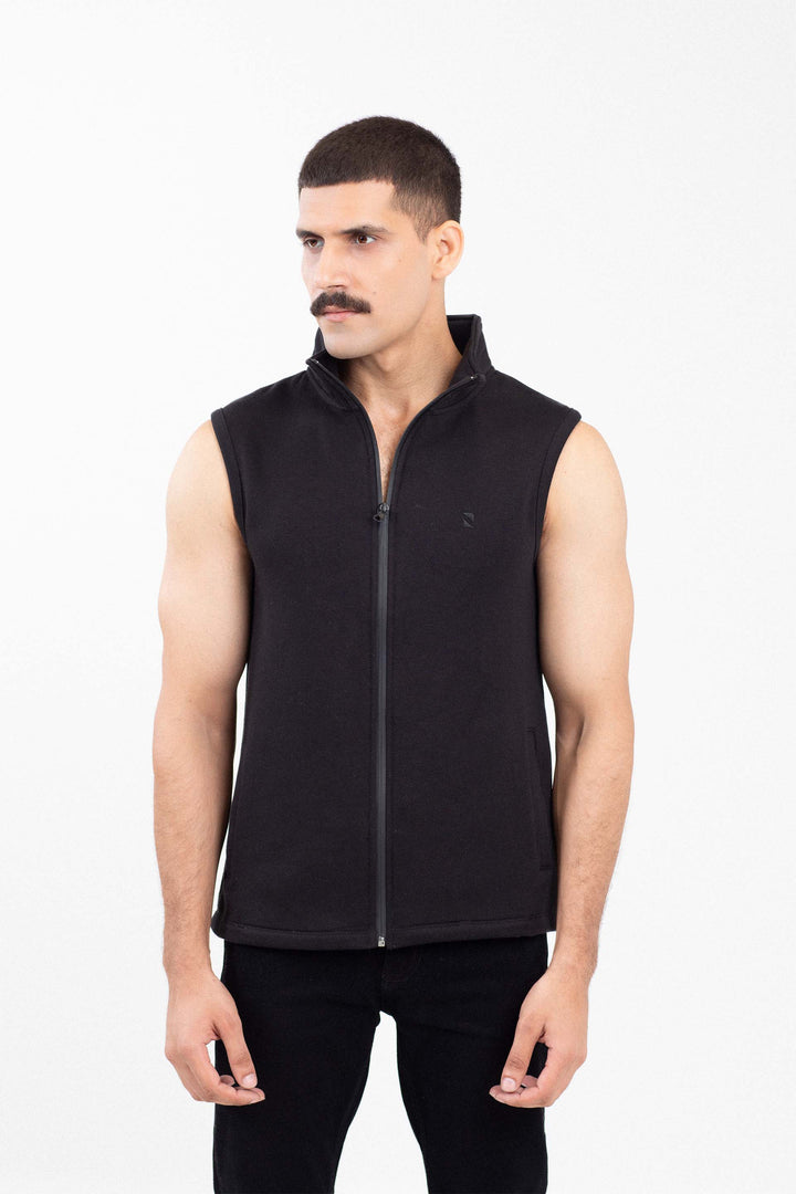 Sleeveless Mockneck Zipper