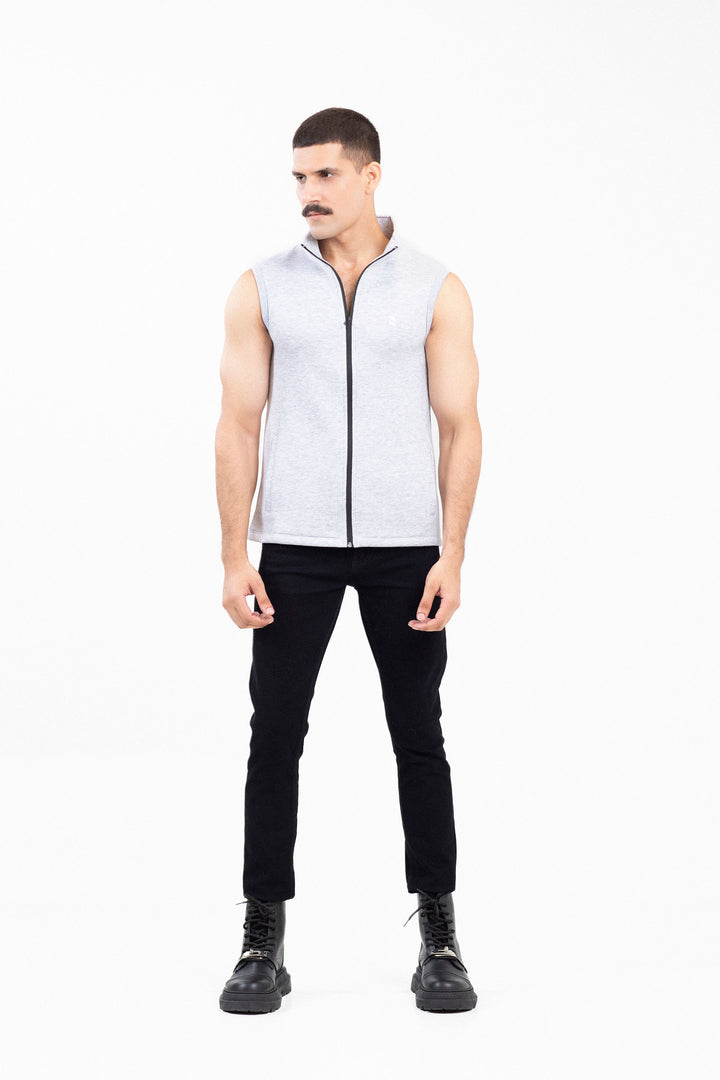 Sleeveless Mockneck Zipper
