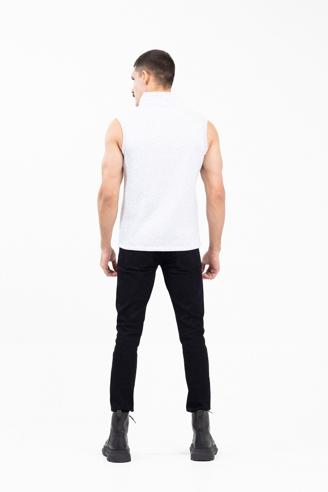 Sleeveless Mockneck Zipper