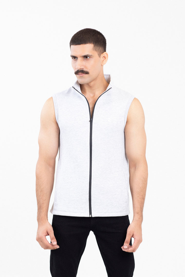 Sleeveless Mockneck Zipper