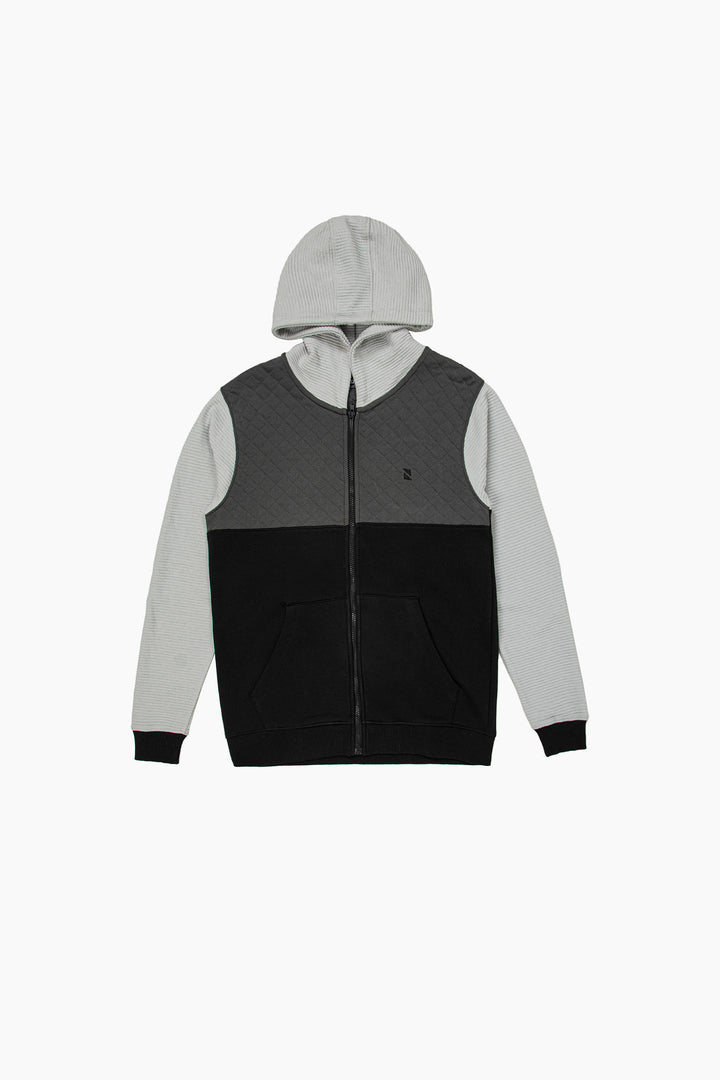Panel Zipper Hoodie