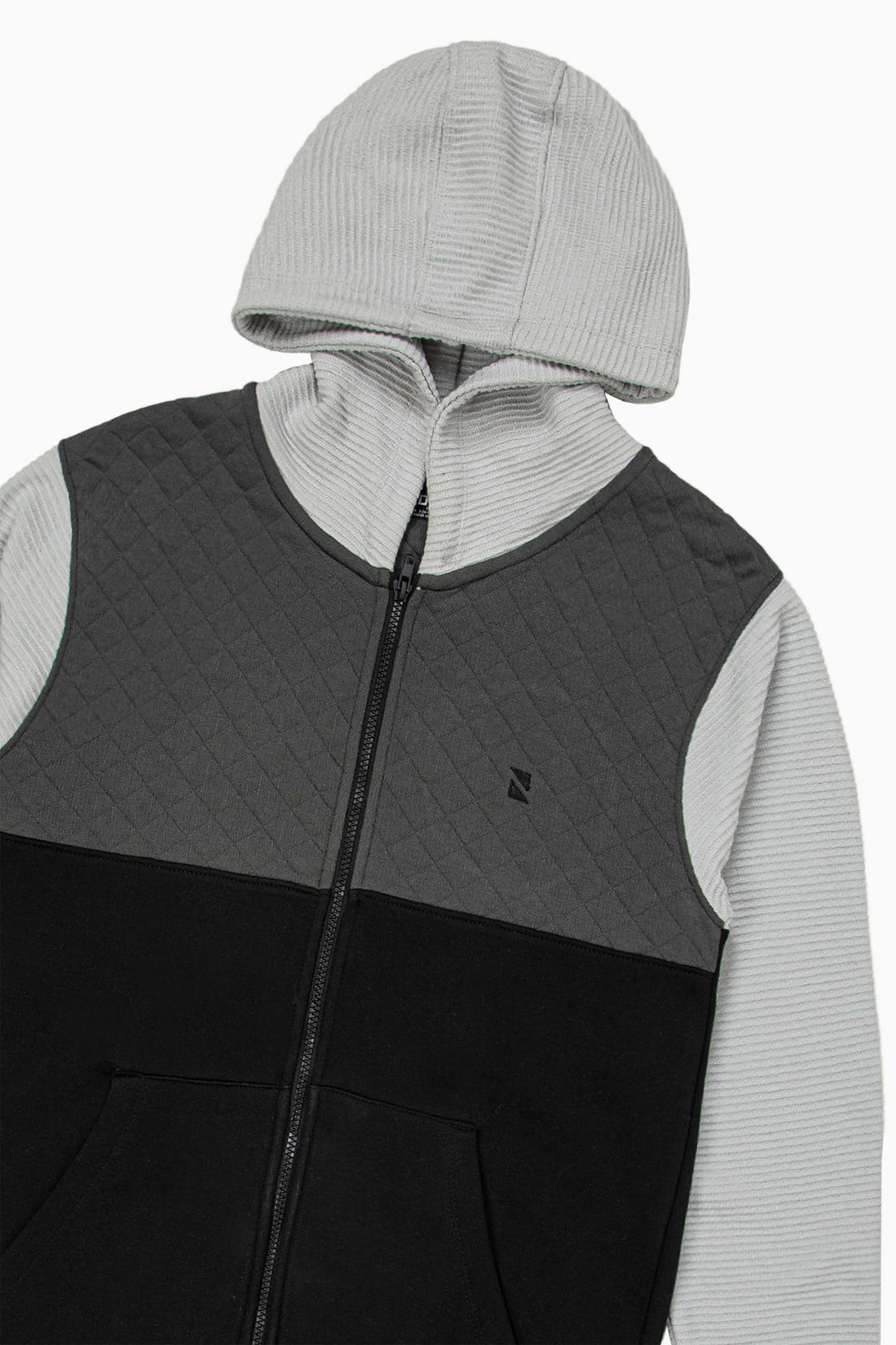 Panel Zipper Hoodie