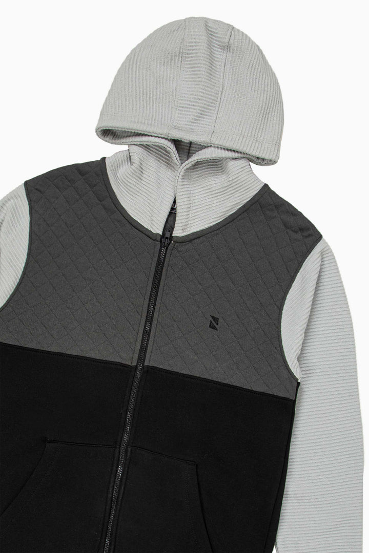 Panel Zipper Hoodie