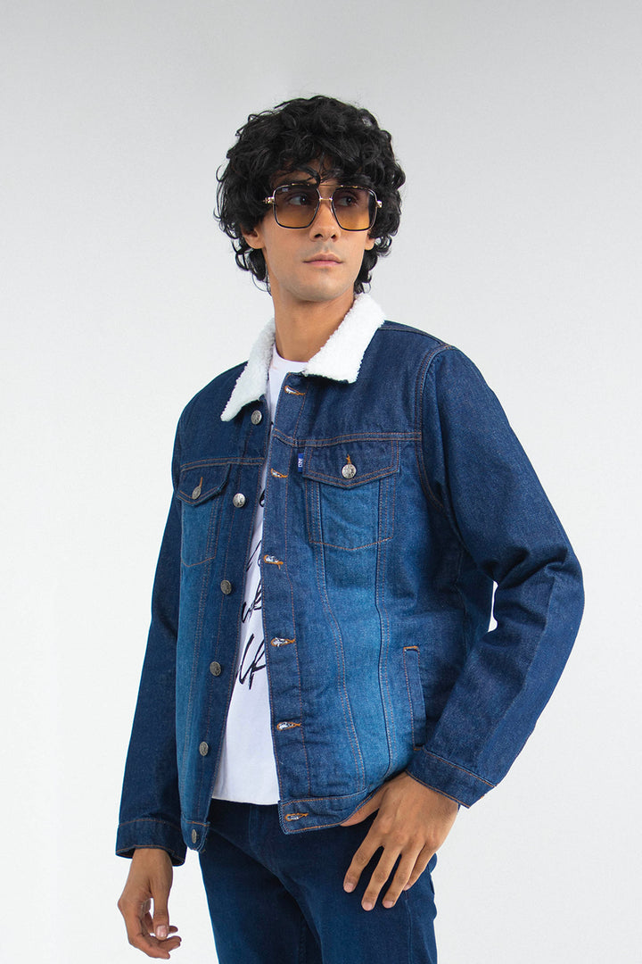 Sherpa Denim Jacket Indigo