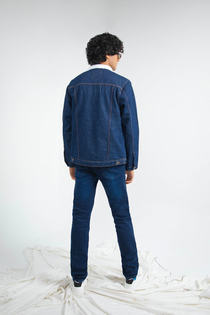 Sherpa Denim Jacket Indigo