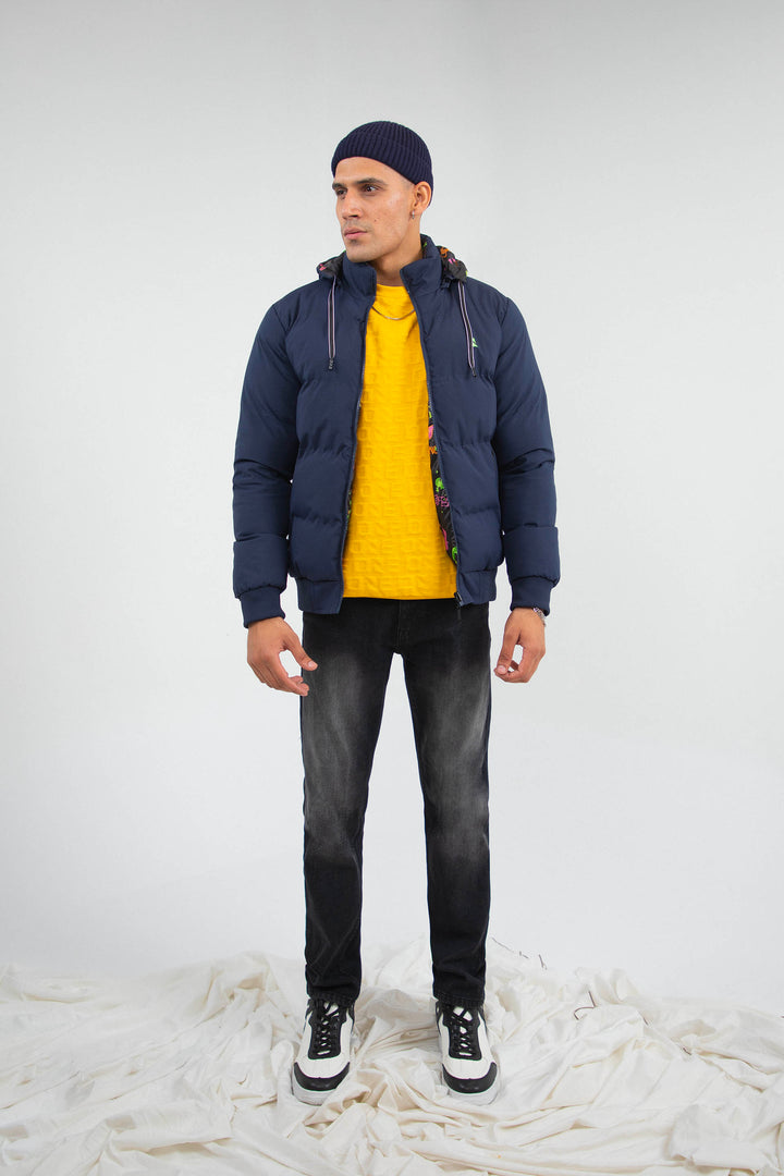 Convertible Puffer Jacket Navy