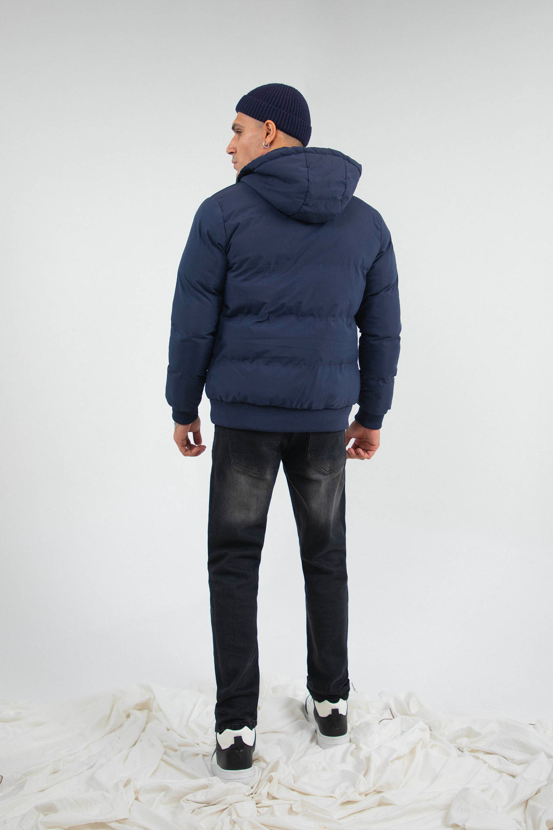 Convertible Puffer Jacket Navy