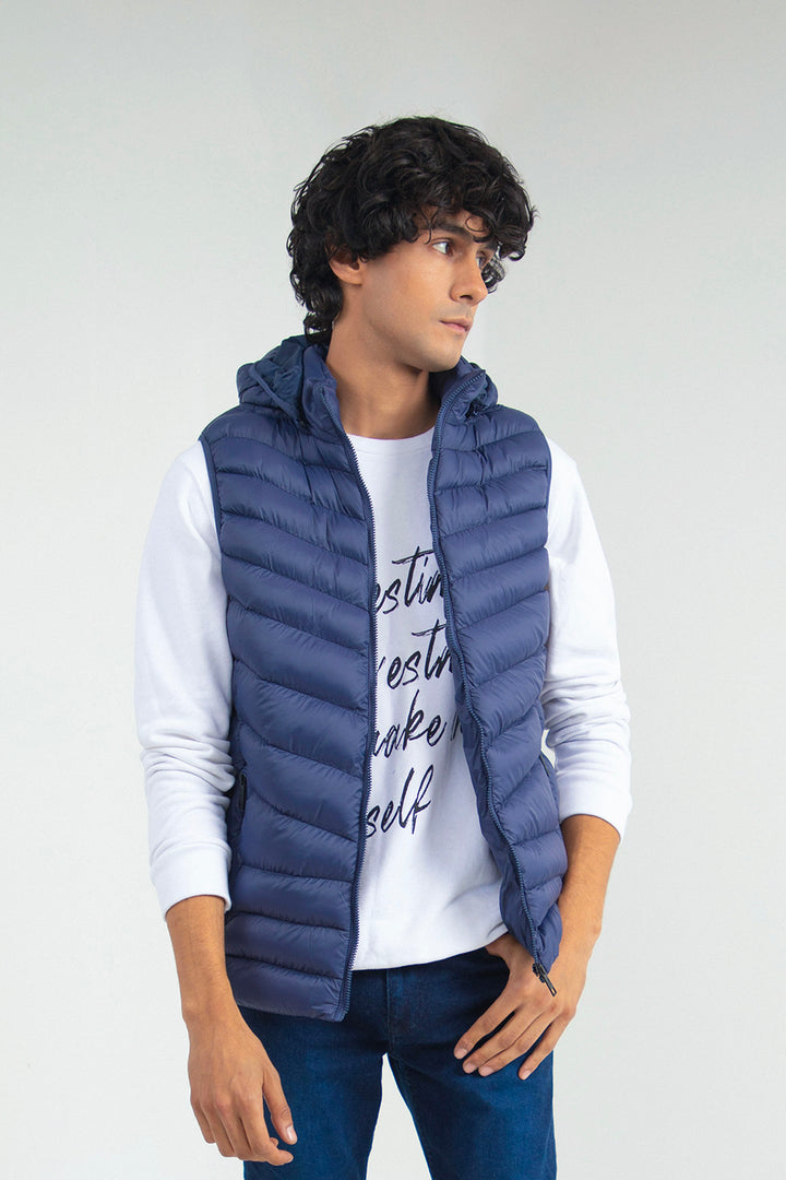 Sleeveless Puffer Navy