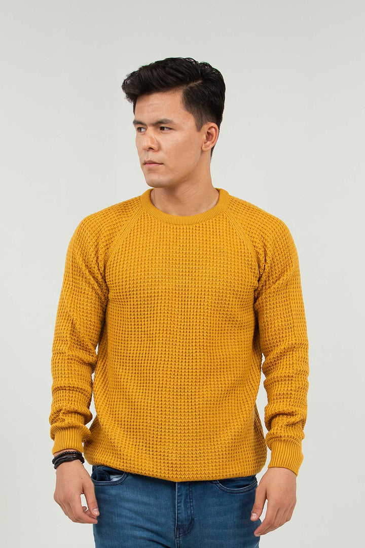 Textured Sweater Mustard