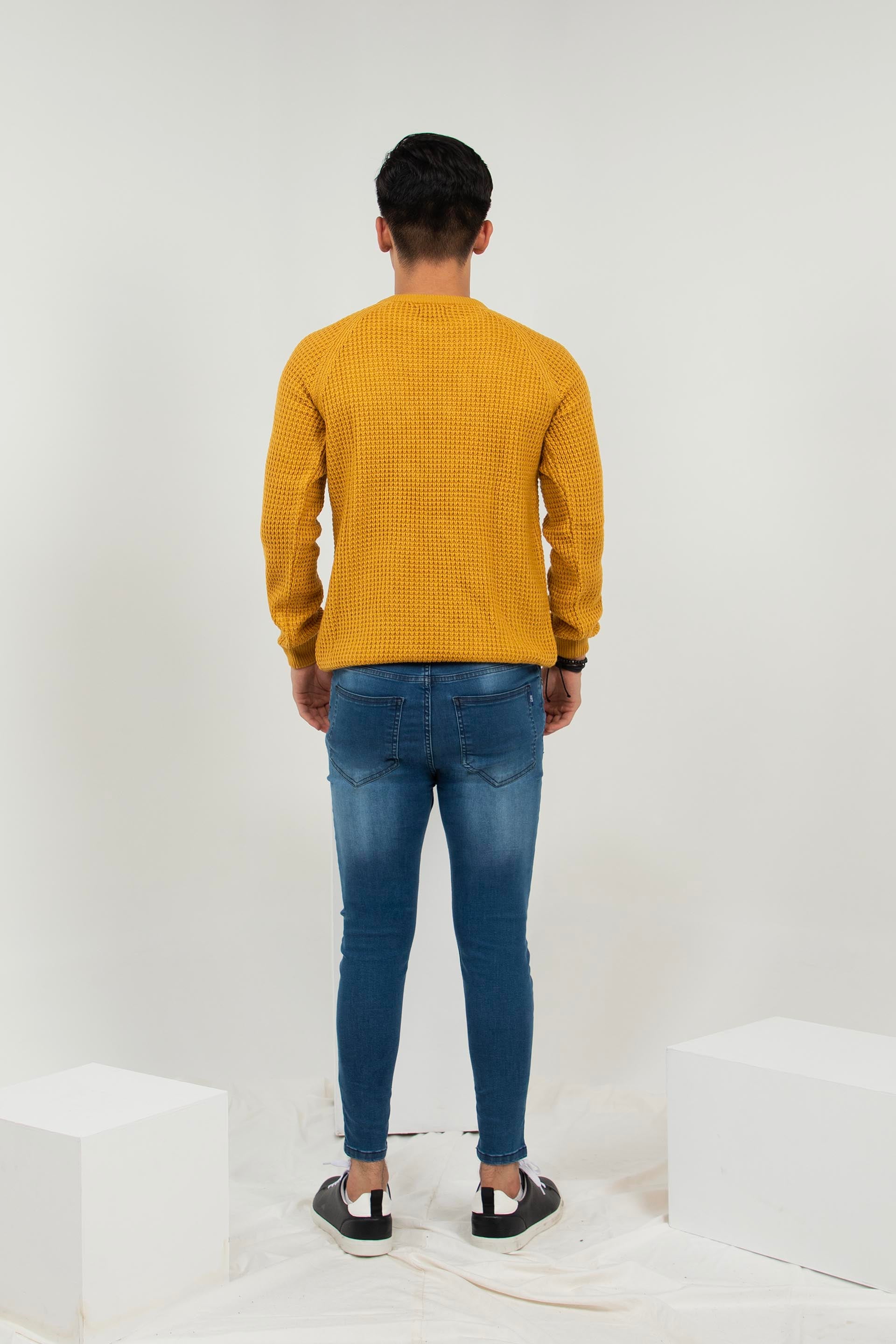 Textured Sweater Mustard