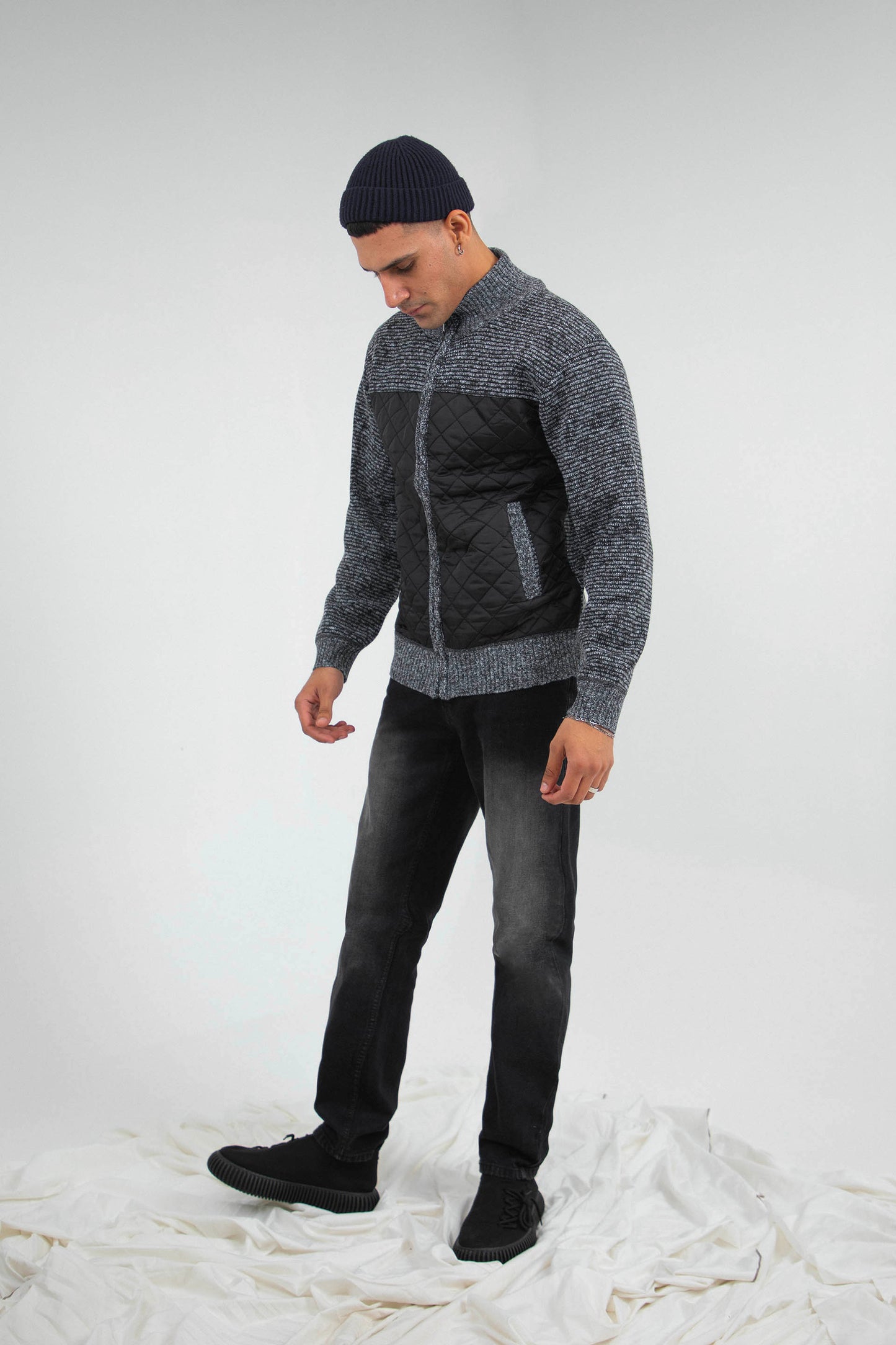 Zipper Sweater Dark Grey