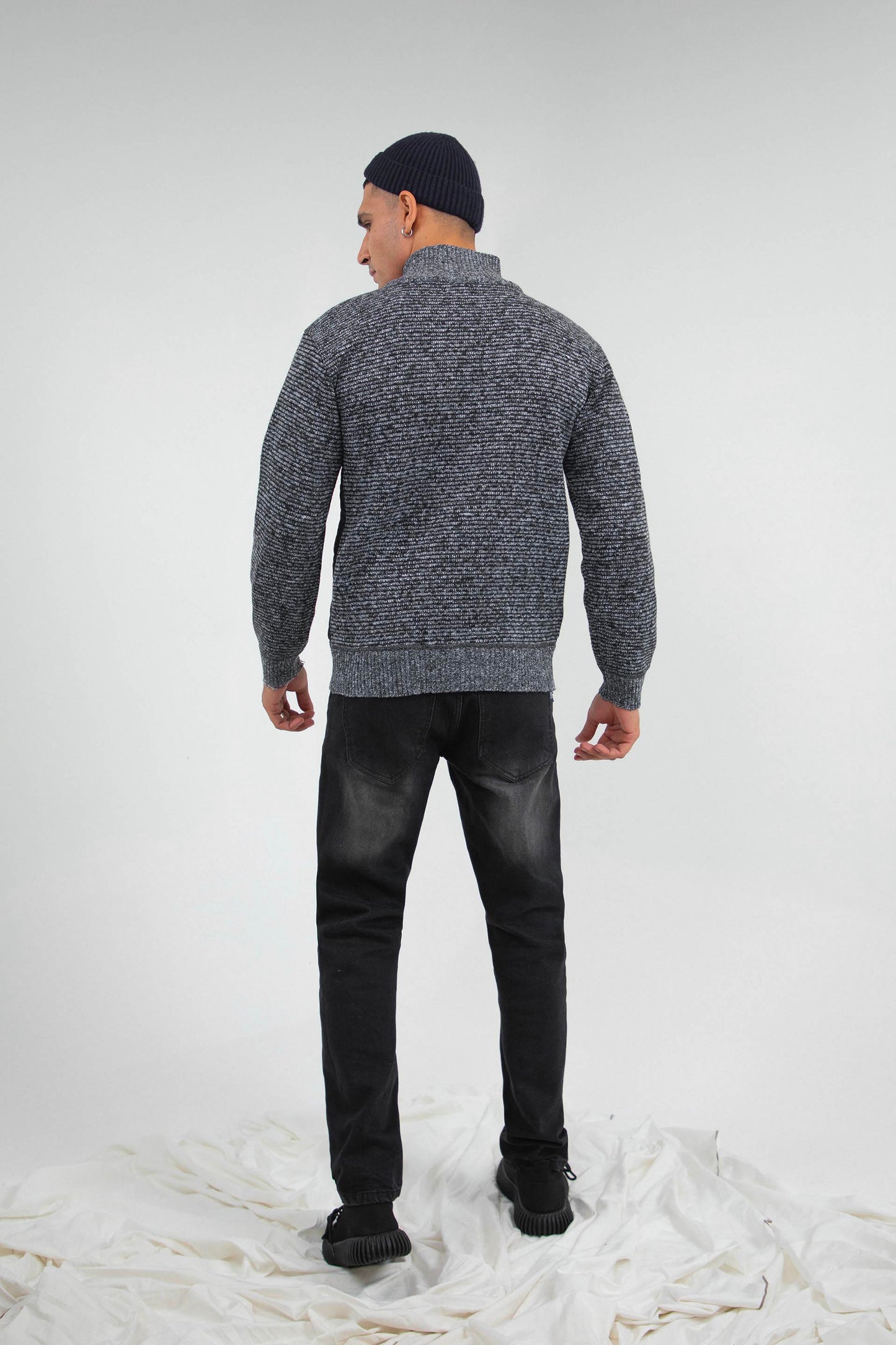 Zipper Sweater Dark Grey