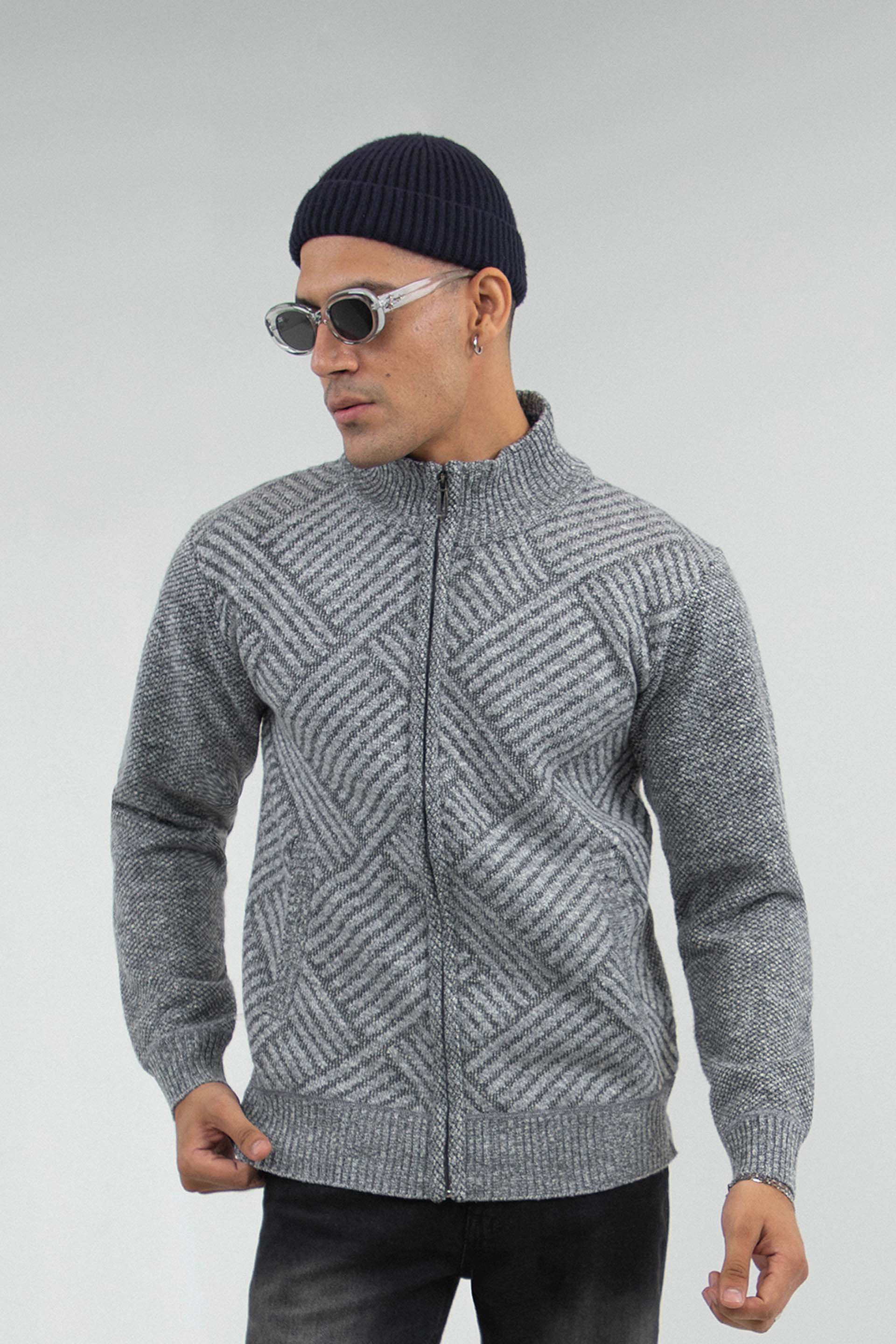 Zipper Sweater Grey