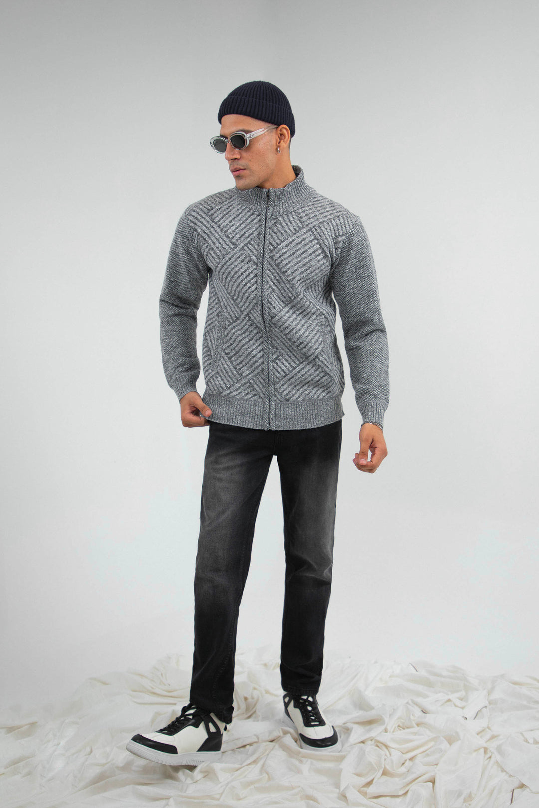 Zipper Sweater Grey