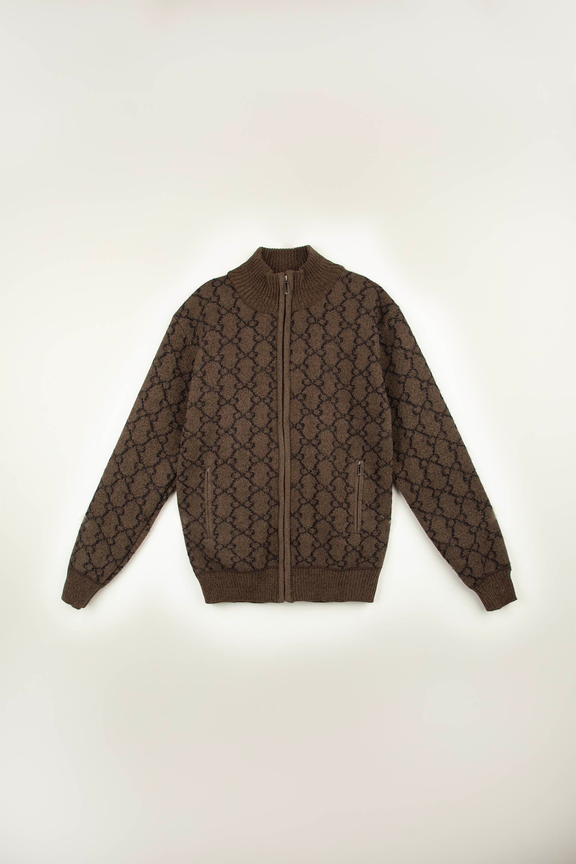 Zipper Sweater Brown