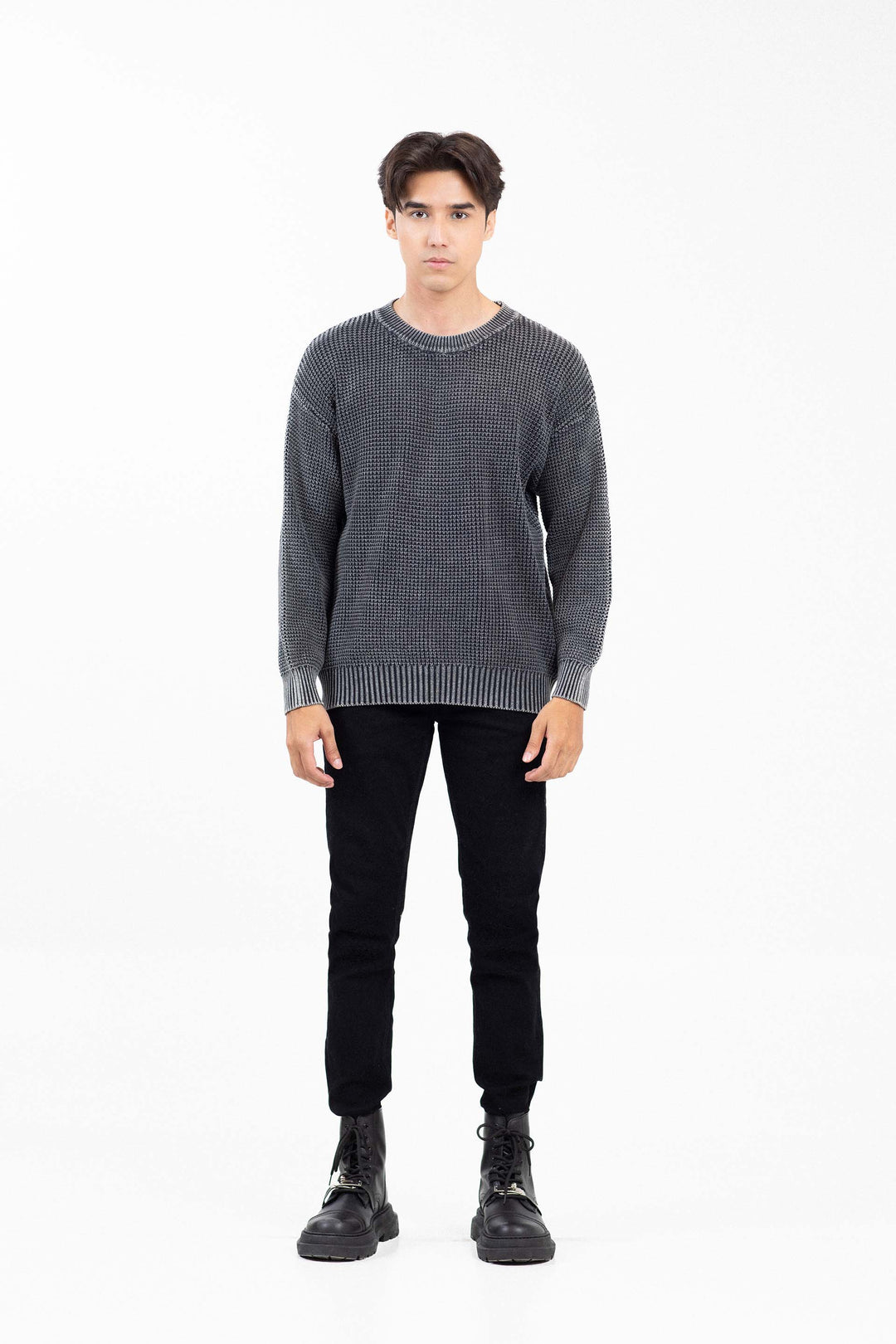 Washed Textured Sweater