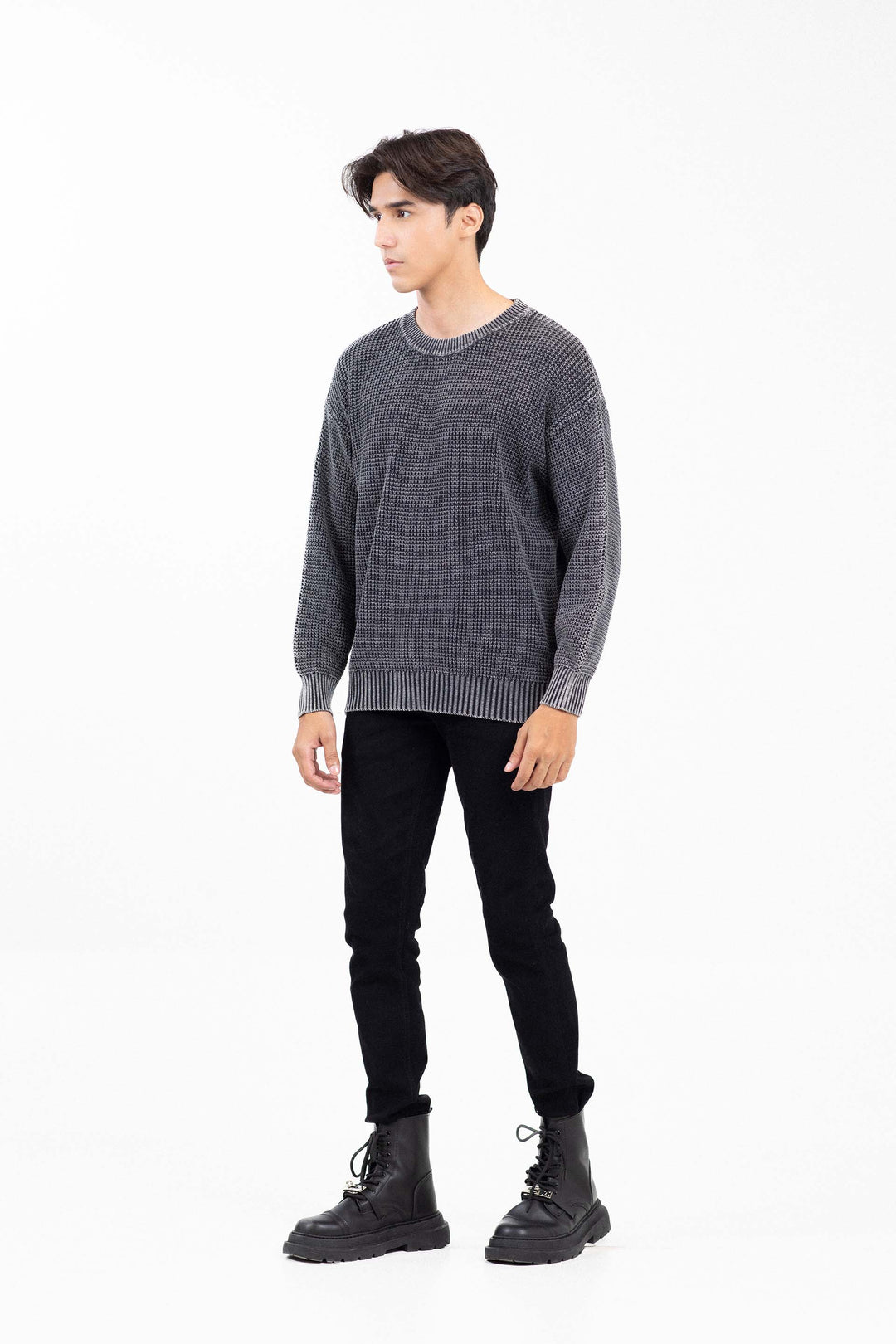 Washed Textured Sweater