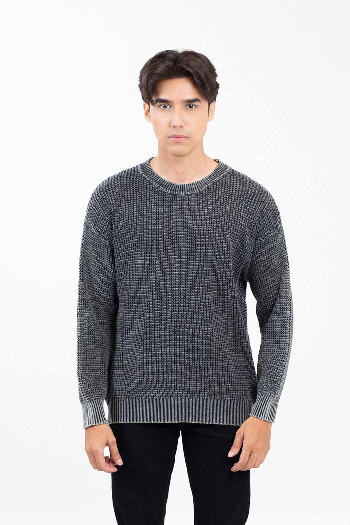 Washed Textured Sweater