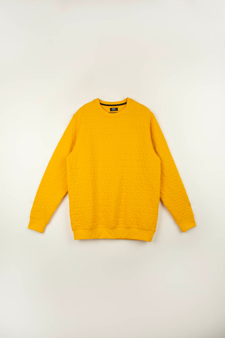 Textured Sweatshirt Mustard