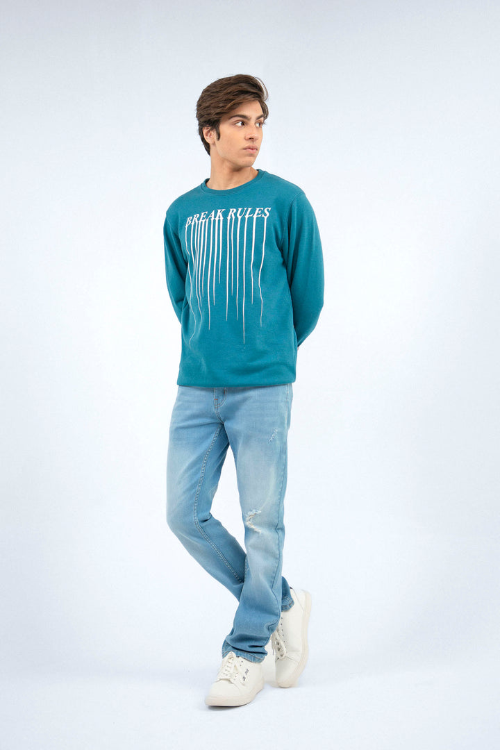 Graphic Sweatshirt Teal