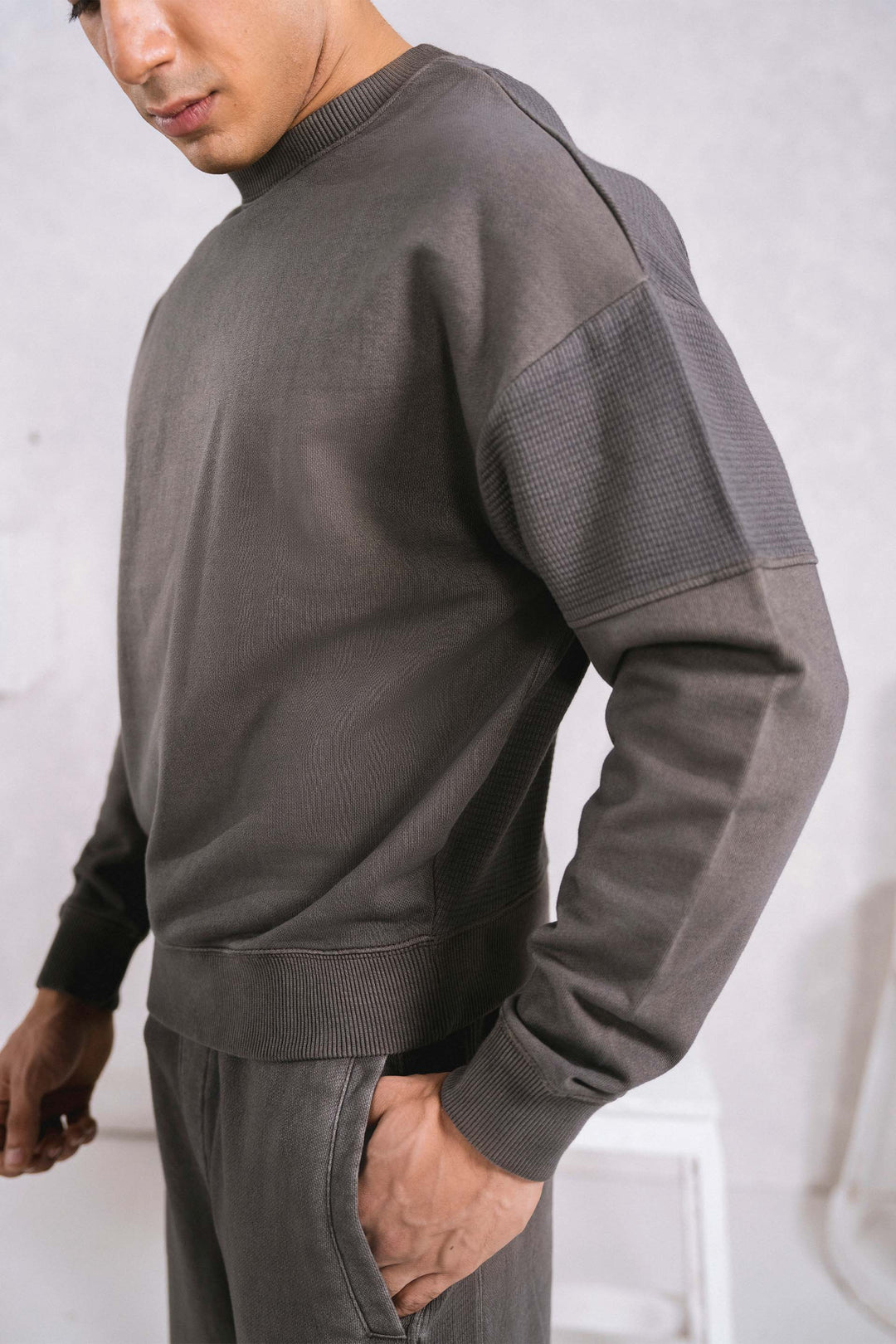 Contrasting Panel Sweatshirt