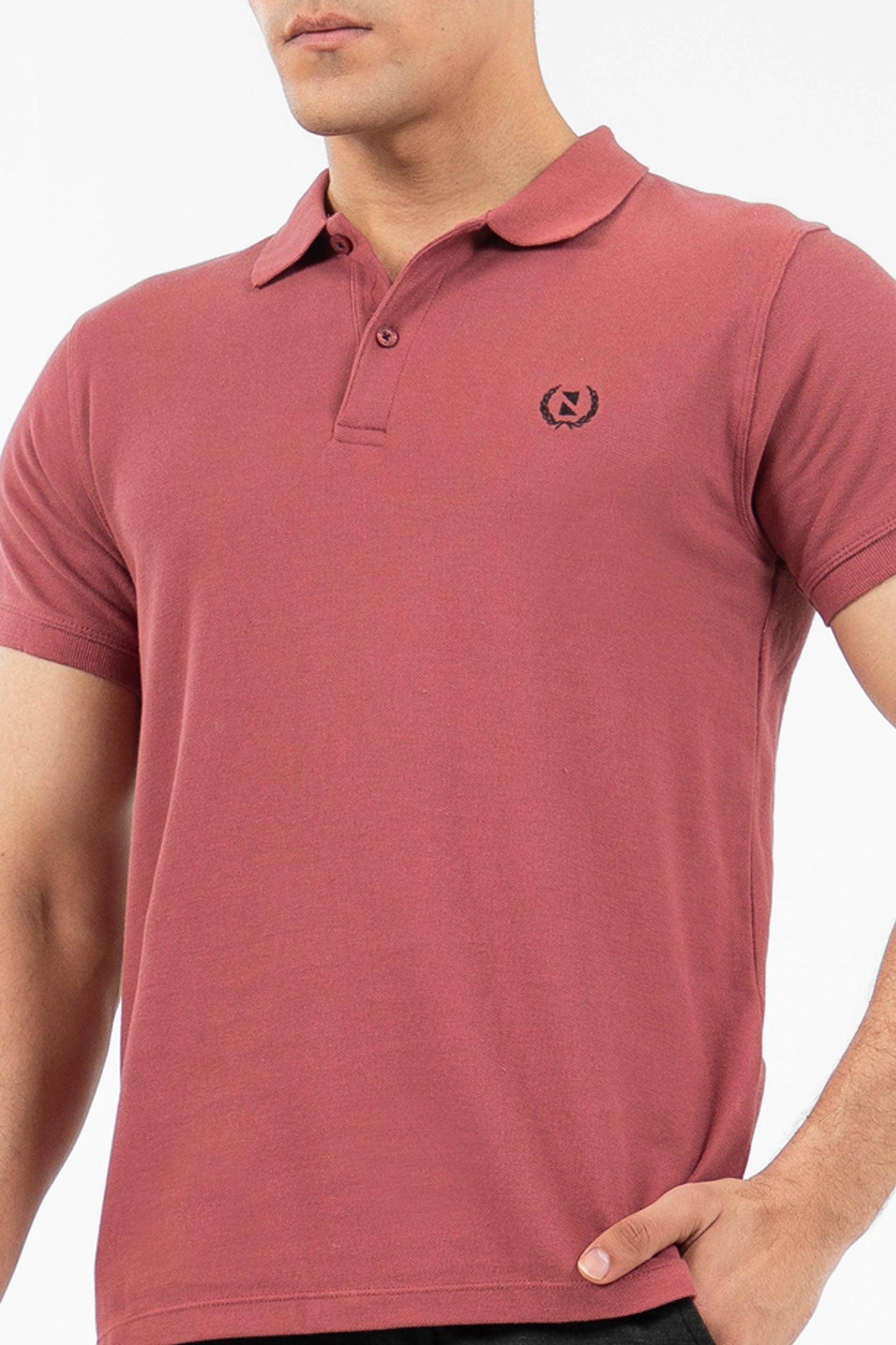 Textured Polo Pink