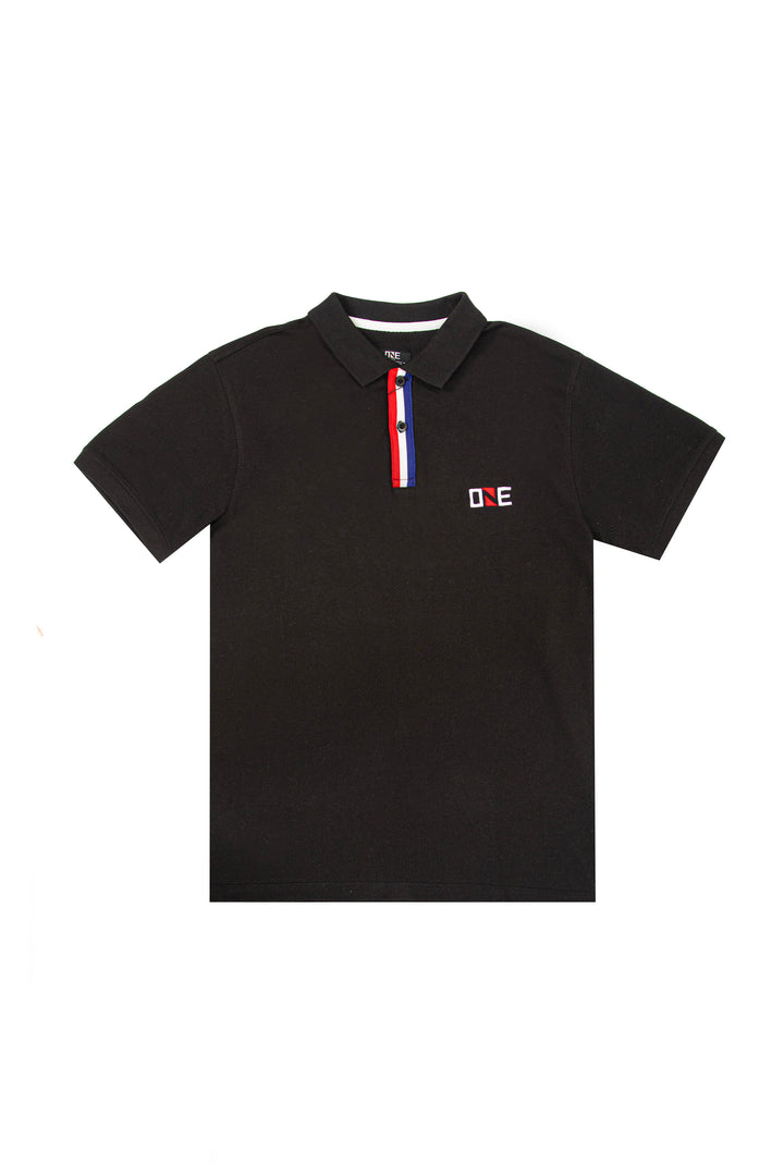 Contrasting Polo Black