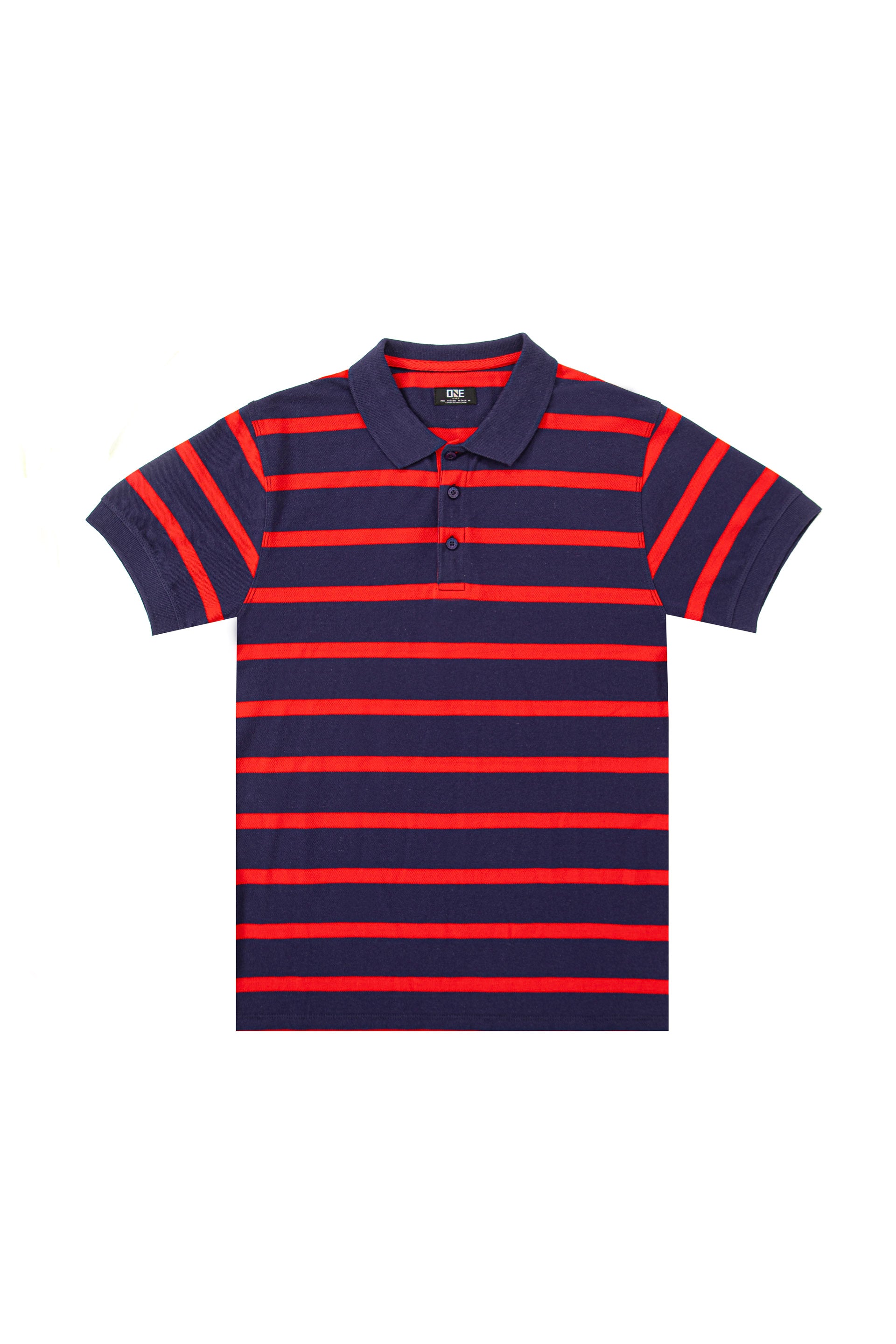 Stripe Polo Red/Navy