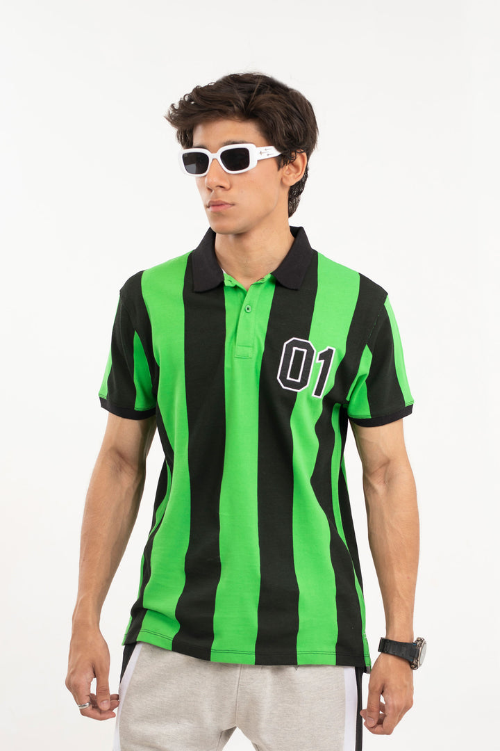 Sports Polo Black/Green