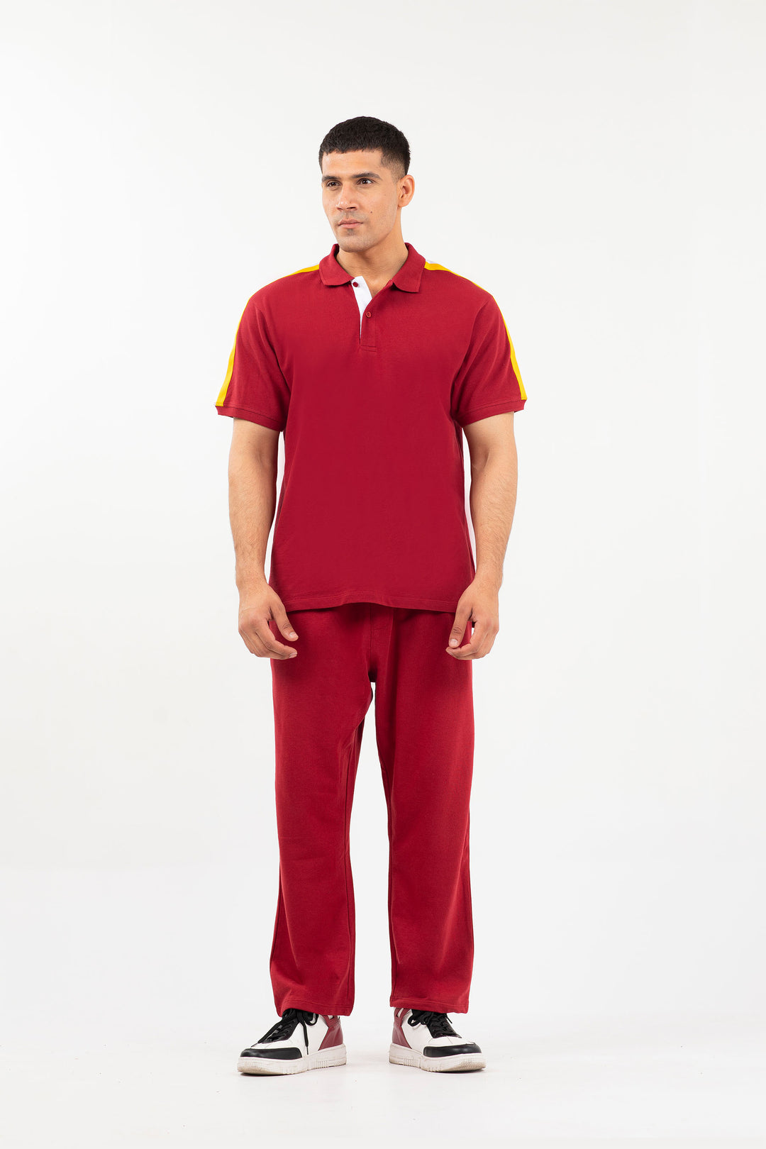 Tape Comfort Polo Plum