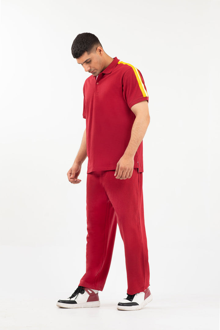 Tape Comfort Polo Plum