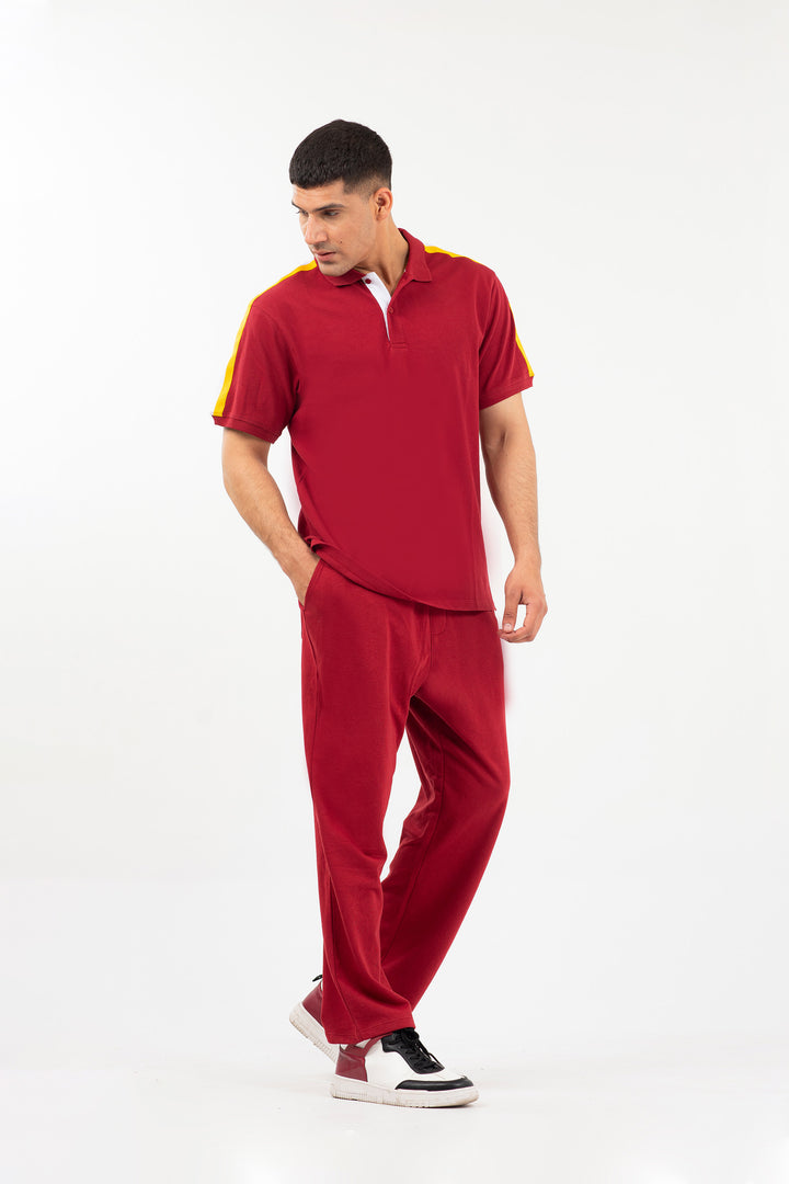 Tape Comfort Polo Plum