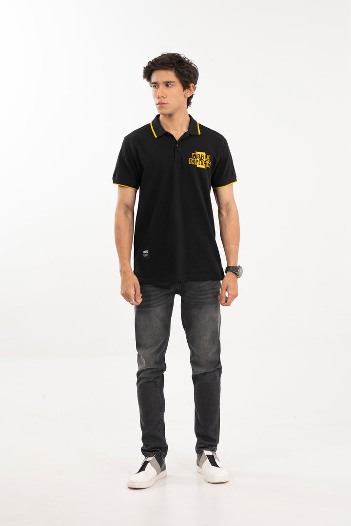 Graphic Polo Black